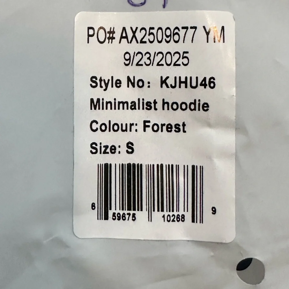 Comfrt *NEW* Minimalist Hoodie Forest Size S - Picture 6 of 6